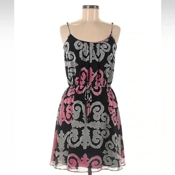 Banana Republic Milly Collection Collaboration Navy Pink Cocktail Dress Size 6 S - Picture 2 of 4